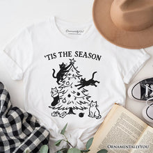 Cargar imagen en el visor de la galería, Christmas Tree Killer Cats T‑Shirt, Tis the Season Funny Holiday Tee
