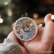 Load image into Gallery viewer, Culturally Vibrant Branson City Ceramic Ornament, Missouri Souvenir and Christmas Tree Decor
