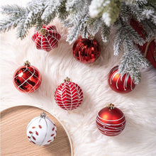 Carregar imagem no visualizador da galeria, Festive Christmas Ball Set, 16 Ornaments with Varied and Refined Red Colors Packaged
