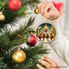 Cargar imagen en el visor de la galería, Festive Victorian Chicken Carolers Ornament, Rustic Christmas Gift and Decor
