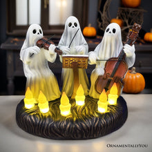 Carregar imagem no visualizador da galeria, Ghostly Ensemble Trio Lighted Spooky Home Figurine, 5.5&quot; LED Haunted Halloween Ghost Statue
