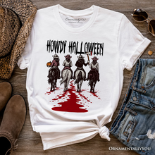 Cargar imagen en el visor de la galería, Howdy Halloween Cowgirl Women T-Shirt, Empowered Western Spooky Tee
