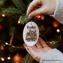 Carregar imagem no visualizador da galeria, Reading is an Adventure Ornament, Book Lover of Fiction Christmas Gift
