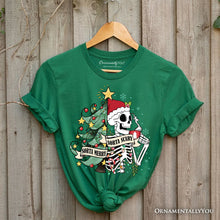 Load image into Gallery viewer, Sorta Merry Christmas Skeleton, Sarcastic Holiday Tee
