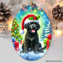 Load image into Gallery viewer, Sparkling Yuletide Black Labrador Retriever Ornament, Joyful Christmas Gift
