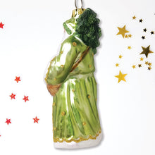 Carregar imagem no visualizador da galeria, Spirit of the Forest Father Santa Victorian Glass Christmas Ornament
