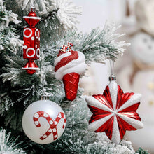 Load image into Gallery viewer, Sweets and Candy Theme Christmas Ornament Bundle, Assorted 60 Bauble off Candies, Ice Cream, Donut, and Glittery Round Balls
