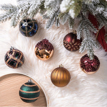 Load image into Gallery viewer, Touch of Gold Delightfully Glittered Ornament Bauble Set, Green, Blue, Bronze and Maroon 16 Piece Bundle
