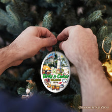 Carregar imagem no visualizador da galeria, Artistic Turks and Caicos Islands Beach Paradise Ornament, Unique Tropical British Overseas Territories Vacation Souvenir
