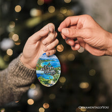 Carregar imagem no visualizador da galeria, Artistic US Virgin Islands Ornament, Tropical Beach Paradise in Atlantic Ocean Christmas Souvenir
