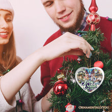 Cargar imagen en el visor de la galería, Classically Festive New Orleans Handcrafted Ornament, Mardi Gras Souvenir and Louisiana Christmas Gift
