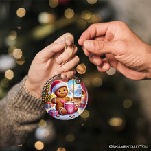 Load image into Gallery viewer, Cozy Gingerbread Man Pink Themed Ornament, Delightful Christmas Gift and Decor
