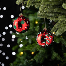 Load image into Gallery viewer, Festive Christmas Ornament Bundle, 16 Red and Green Glittered Baubles
