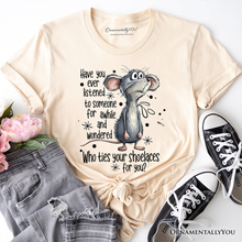 Carregar imagem no visualizador da galeria, Funny Mouse Sarcastic T-Shirt, Who Ties Your Shoelaces Humor Quote Tee
