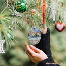 Carregar imagem no visualizador da galeria, Galveston Cultural Ceramic Ornament, Texas Coastal Christmas Gift
