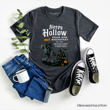 Cargar imagen en el visor de la galería, Headless Horseman Sleepy Hollow Halloween T-Shirt, Dead and Breakfast Retro Tee

