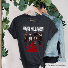 Cargar imagen en el visor de la galería, Howdy Halloween Cowgirl Women T-Shirt, Empowered Western Spooky Tee
