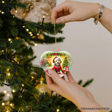 Carregar imagem no visualizador da galeria, Majestic Golden Retriever with Santa Hat Ornament, Delightful Christmas Gift and Decor
