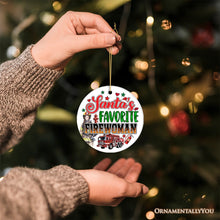 Load image into Gallery viewer, Santa's Favorite Fireman and Firewoman Ornament, Artistic Christmas Appreciation Keepsake
