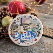 Carregar imagem no visualizador da galeria, Cape May Coastal Charm Ornament, American Seaside Retreat Christmas Gift and New Jersey Souvenir
