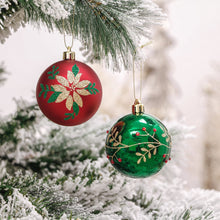 Load image into Gallery viewer, Uniquely Patterned Christmas Bauble Set, 35 Ornaments with Red, Green, and Gold
