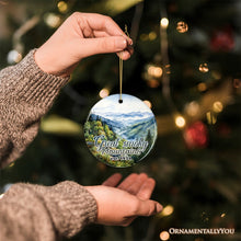 Carregar imagem no visualizador da galeria, Artistic Great Smoky Mountains Ornament, Ceramic Tennessee Travel Souvenir and Gift
