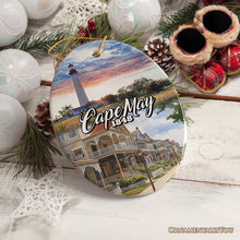Carregar imagem no visualizador da galeria, Cape May Coastal Charm Ornament, American Seaside Retreat Christmas Gift and New Jersey Souvenir
