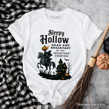 Cargar imagen en el visor de la galería, Headless Horseman Sleepy Hollow Halloween T-Shirt, Dead and Breakfast Retro Tee
