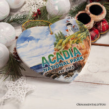 Carregar imagem no visualizador da galeria, Majestic Acadia National Park Artwork Ornament, Travel Souvenir and Christmas Gift
