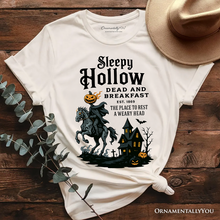 Cargar imagen en el visor de la galería, Headless Horseman Sleepy Hollow Halloween T-Shirt, Dead and Breakfast Retro Tee

