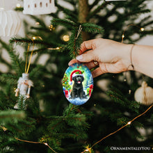 Load image into Gallery viewer, Sparkling Yuletide Black Labrador Retriever Ornament, Joyful Christmas Gift
