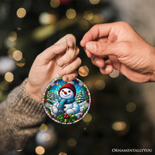 Load image into Gallery viewer, Frosty and Holly Snowman Ornament, Gift and Decor for Cheerful Winter Christmas Tree
