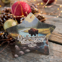 Carregar imagem no visualizador da galeria, Artistic Yellowstone National Park Christmas Ornament, Gift for Nature Lovers
