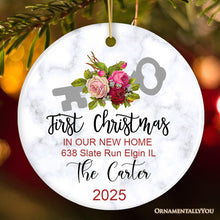 Carregar imagem no visualizador da galeria, First Christmas in New Home Personalized Ornament
