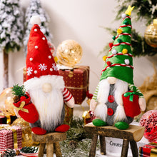 Carregar imagem no visualizador da galeria, Jolly Companions Christmas Gnome Decor Set of Two, Plush Xmas Home Decor

