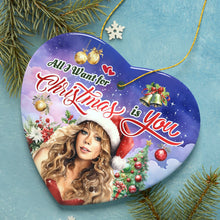 Carregar imagem no visualizador da galeria, Artistic Classic Holiday Melody Ornament, All I Want for Christmas Is You, Celebrity Singer Gift
