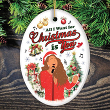 Carregar imagem no visualizador da galeria, Artistic Classic Holiday Melody Ornament, All I Want for Christmas Is You, Celebrity Singer Gift
