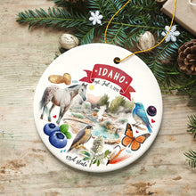 Carregar imagem no visualizador da galeria, Artistic Idaho State Themes and Landmarks Christmas Ornament
