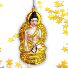 Carregar imagem no visualizador da galeria, Golden Buddha Glass Ornament
