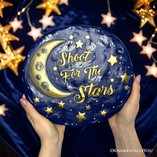 Load image into Gallery viewer, Shoot for the Stars Stepping Stone, 9.5" Galactic Moon and Stars Space Themed Gift
