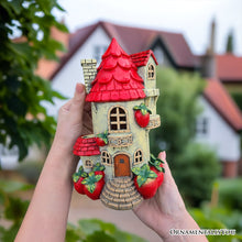 Load image into Gallery viewer, Solar Powered Strawberry Fairy Home Garden Statue, 10" Unique Spring Decoration
