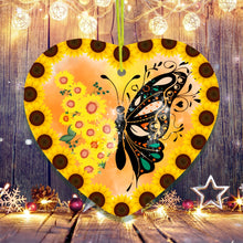 Load image into Gallery viewer, Sunflower Butterfly Artistic Ornament
