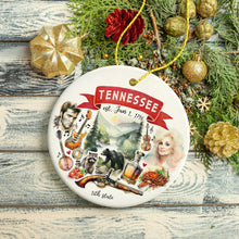 Carregar imagem no visualizador da galeria, Artistic Tennessee State Themes and Landmarks Christmas Ornament
