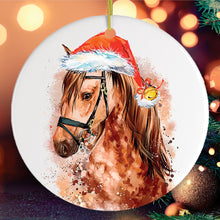 Load image into Gallery viewer, Watercolor Horse Christmas Ornament

