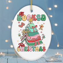 Carregar imagem no visualizador da galeria, All Booked for Christmas Ornament, Playful Holiday Decor and Gift for Book Lovers
