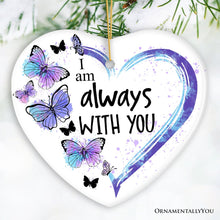 Carregar imagem no visualizador da galeria, Artistic Butterfly Always with You Ornament, Christmas Memorial Gift
