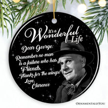 Cargar imagen en el visor de la galería, Clarence the Angel Dear George Quote Christmas Tree Ornament, Wonderful Life Gift
