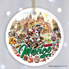 Cargar imagen en el visor de la galería, Colorful Traditional Mexico City Christmas Ornament, Cultural Mexican Christmas Gift and Travel Souvenir
