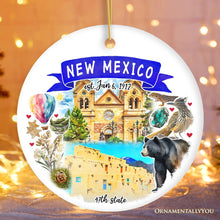 Carregar imagem no visualizador da galeria, Artistic New Mexico State Themes and Landmarks Christmas Ornament
