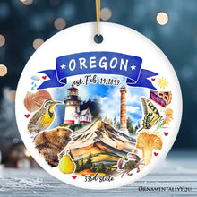 Carregar imagem no visualizador da galeria, Artistic Oregon State Themes and Landmarks Christmas Ornament
